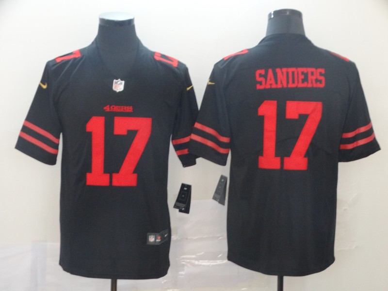 Men's San Francisco 49ers Emmanuel Sanders #17 Black Jersey